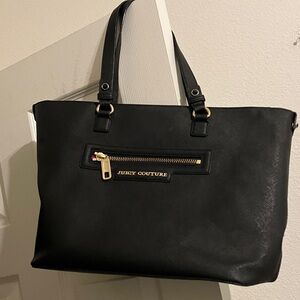 Juicy Couture Black Tote with Gold Details Large Bag